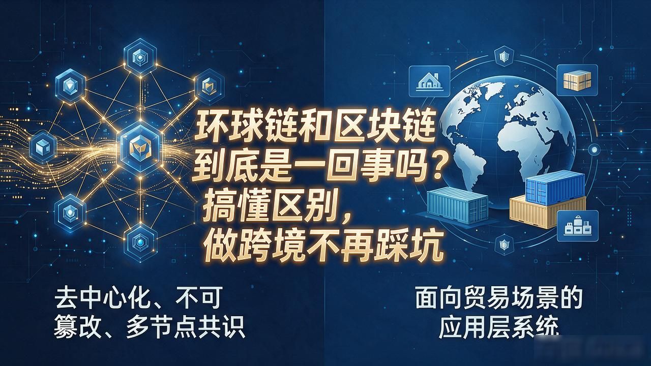环球链和区块链到底是一回事吗？搞懂区别，做跨境不再踩坑
